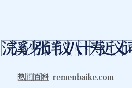 浣溪沙张详议八十寿近义词是什么意思的图片